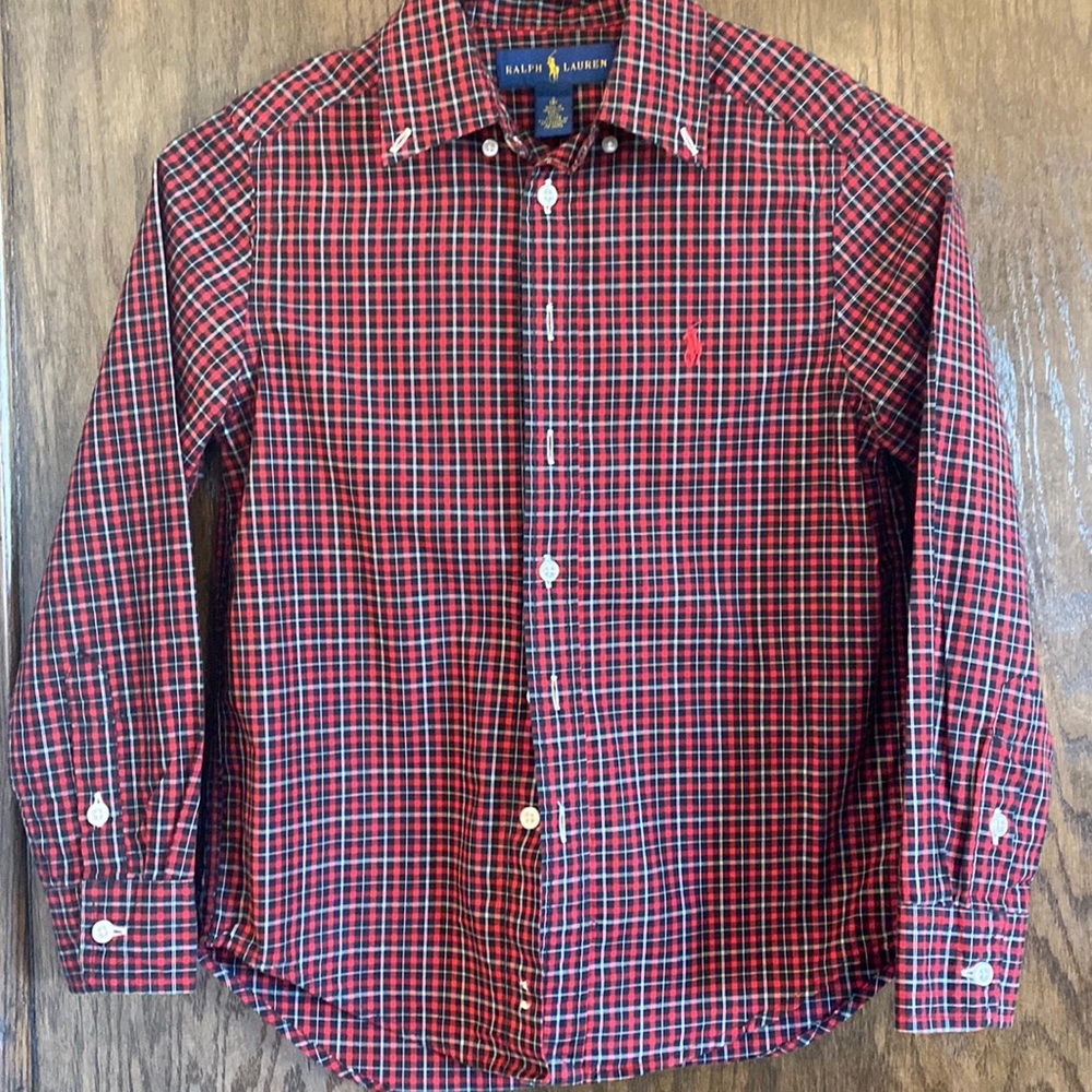 Red/black plaid Ralph Lauren button down